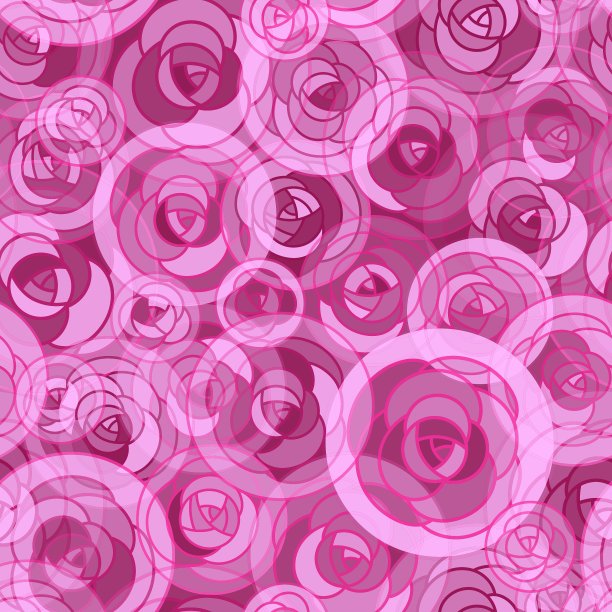 无缝图案与红色和粉红色的玫瑰少女图片下载