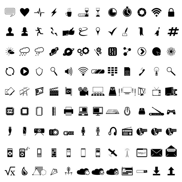 通信图标Web图标设置了互联网图标图片下载