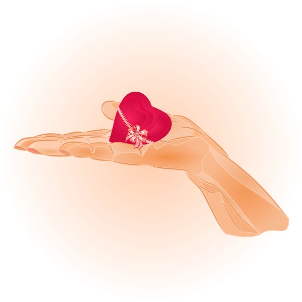 他袖子上的心图片下载