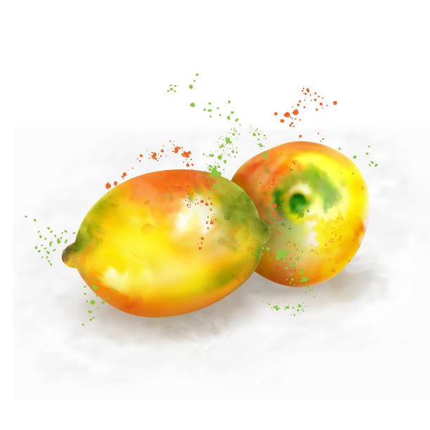 水彩柠檬图片下载