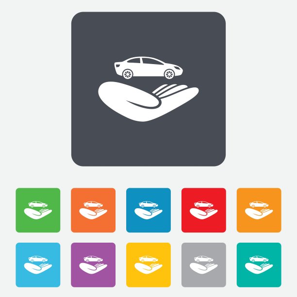 汽车保险标志手握运输图片下载