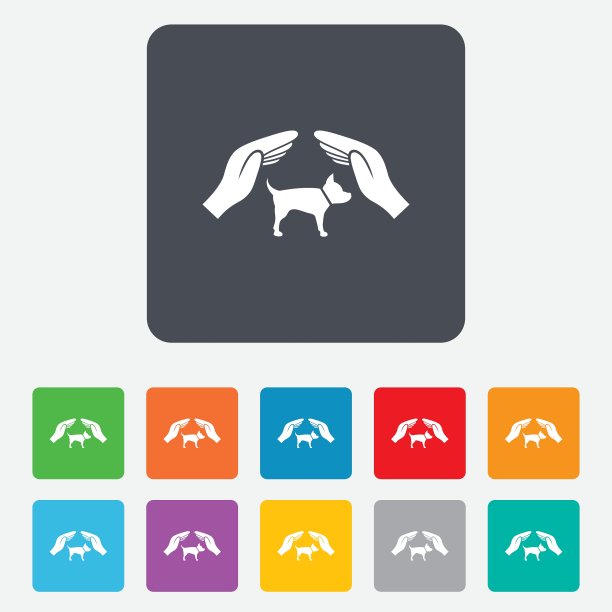 保护动物宠物标志图标手图片下载