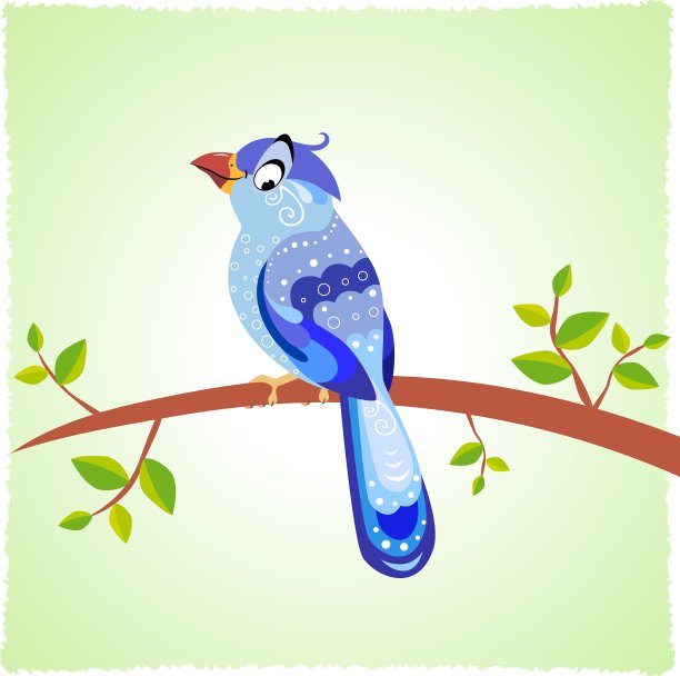 蓝色的鸟图片下载