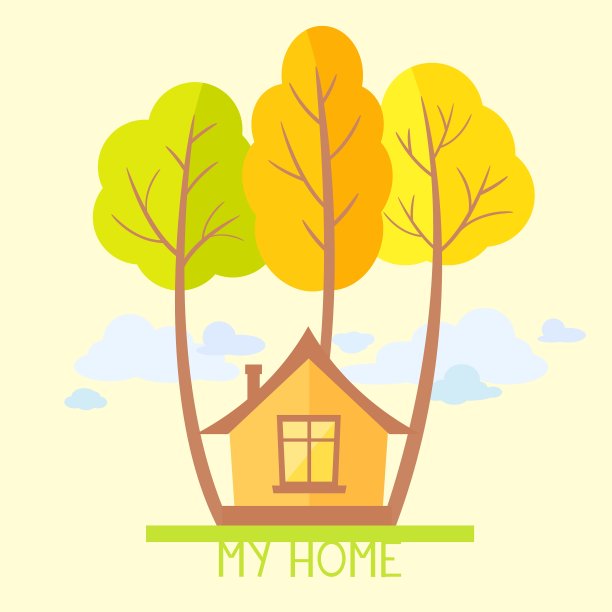 树木及房屋单位图片下载