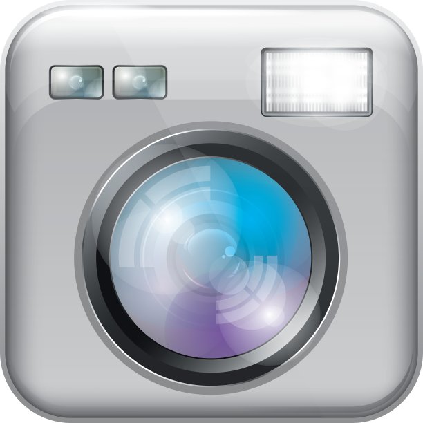 带有摄像头镜头的应用图标图片下载