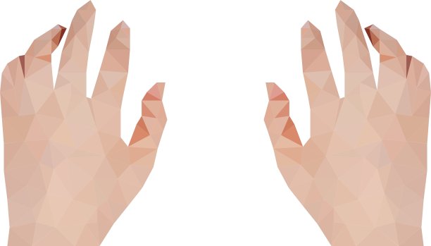 手打字抽象多边形样式图片下载