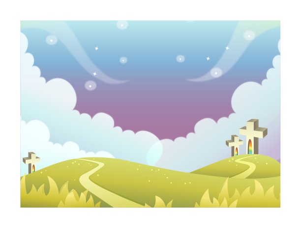 横在起伏的景观上图片下载