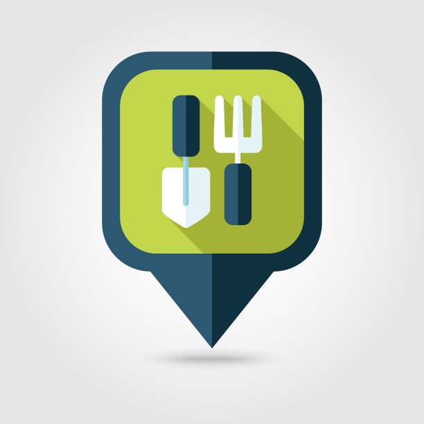 园艺工具平针地图图标地图指针图片下载