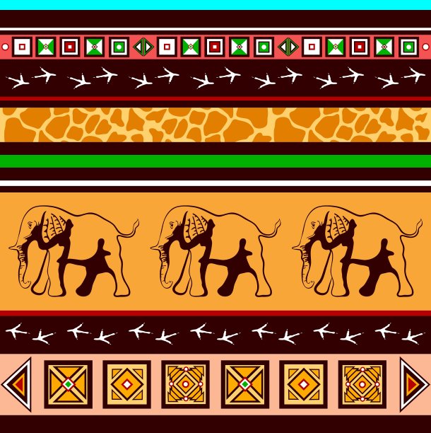 大象的种族图案图片下载