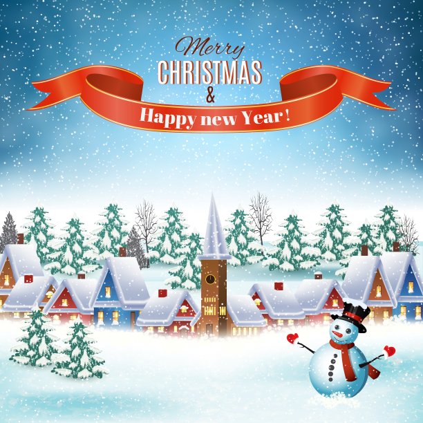 圣诞节的冬景图片下载