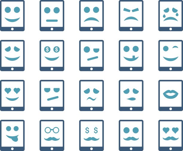 情感移动平板电脑图标图片下载