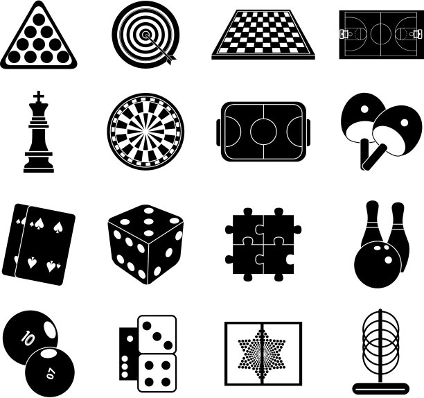 室内游戏图标集图片下载