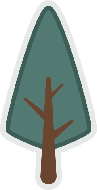 树图标自然和植物设计图形图片下载