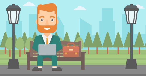 用笔记本电脑工作的人图片下载