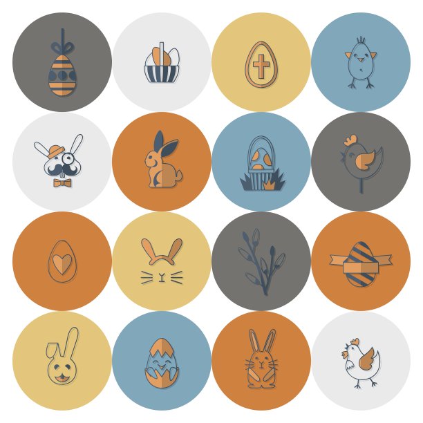 庆祝复活节的图标图片下载