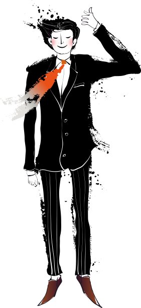 男人站立的特写图片下载