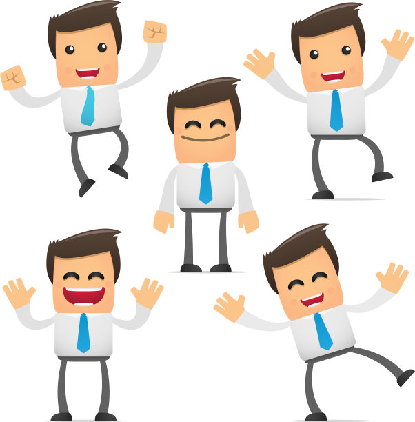 一套有趣的卡通经理图片下载