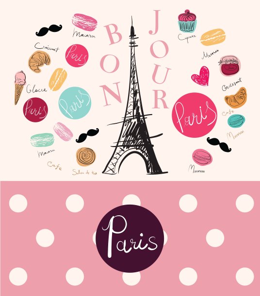 艺术艾菲尔铁塔设计图片下载