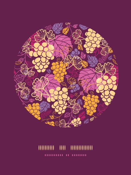 甜葡萄圈装饰图案背景图片下载