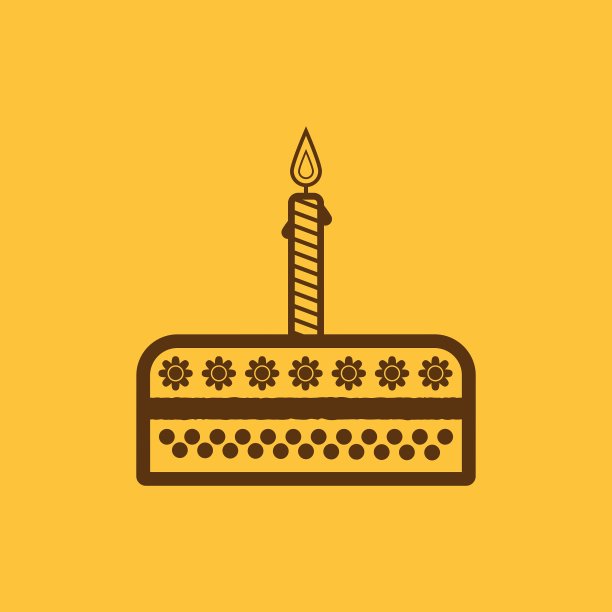 生日蛋糕标志图标图片下载