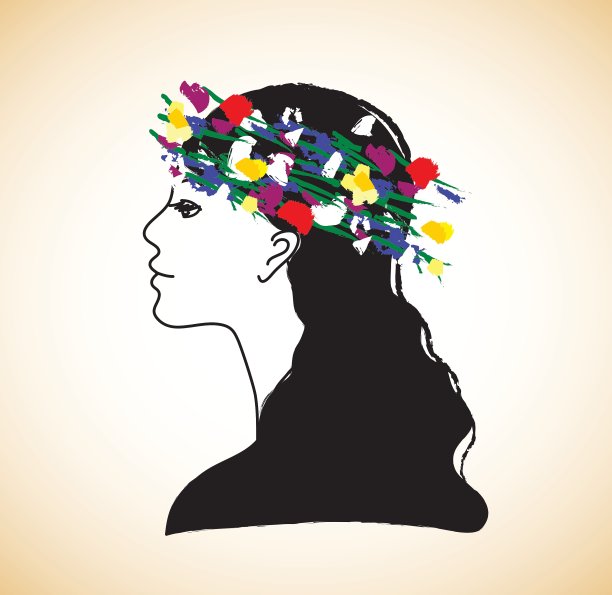 年轻漂亮的女人简介和花图片下载