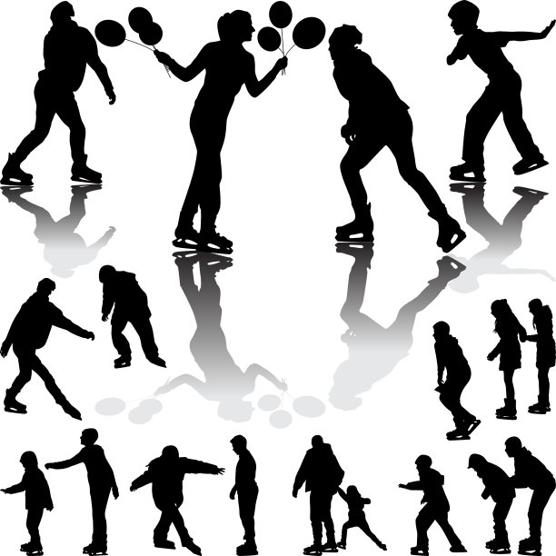 滑冰轮廓图片下载