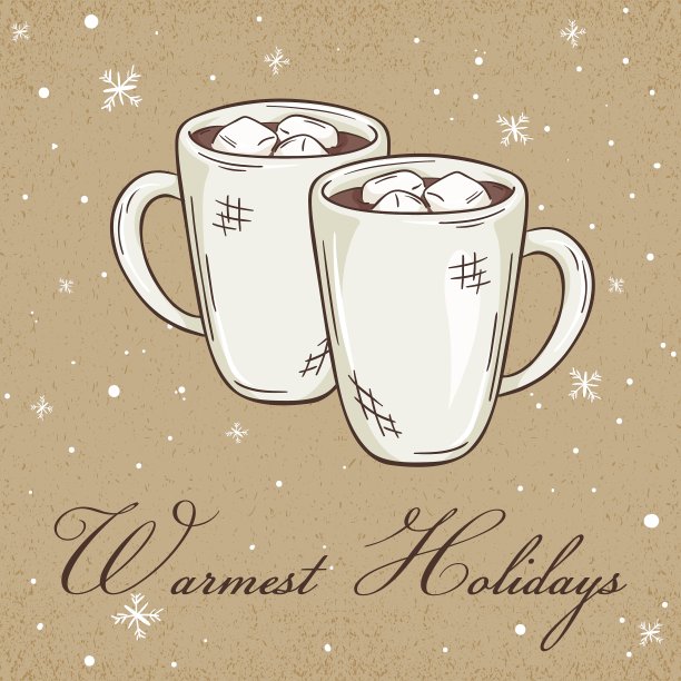 圣诞牛皮纸卡片图片下载