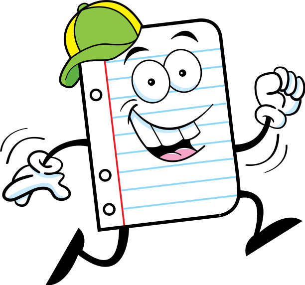 卡通笔记本跑纸机图片下载