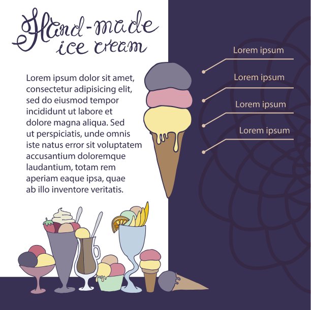 手绘手绘冰淇淋草图图片下载