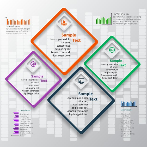 摘要三维纸张信息图图片下载