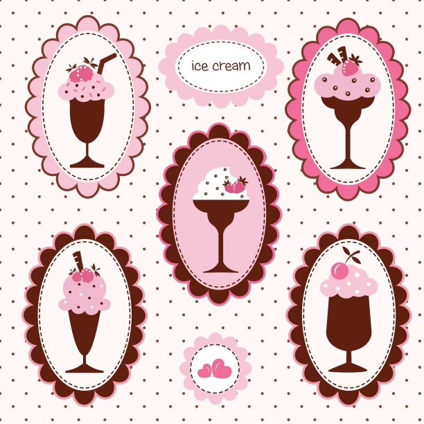 冰淇淋贴纸图片下载