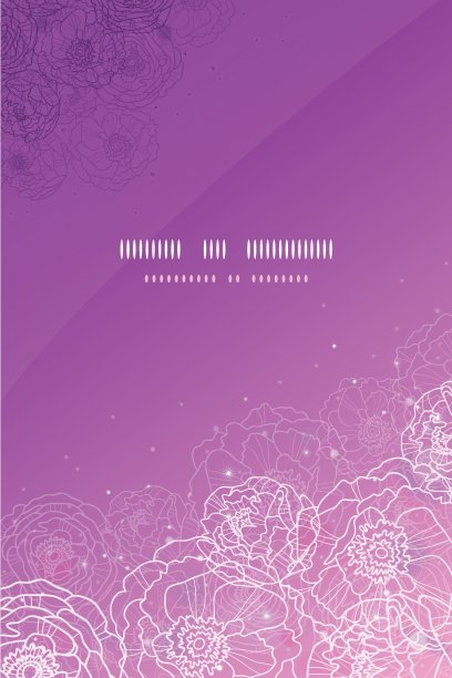 紫色发光的花朵神奇的垂直模板图片下载