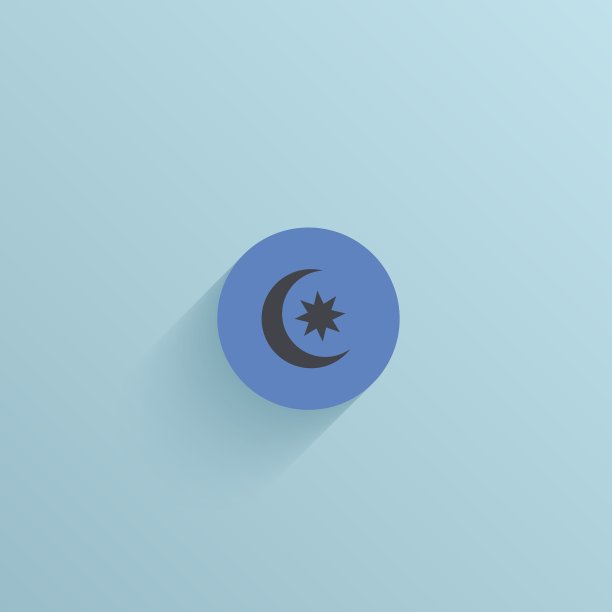 平圆图标在蓝色背景Eps10图片下载