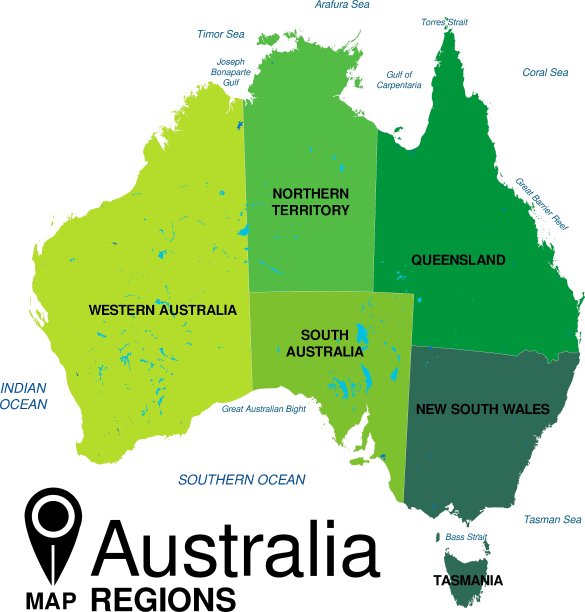 澳大利亚的地图图片下载