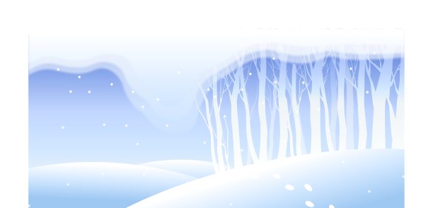 树木覆盖的雪景图片下载