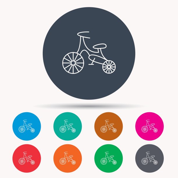 自行车图标儿童跑步自行车标志图片下载