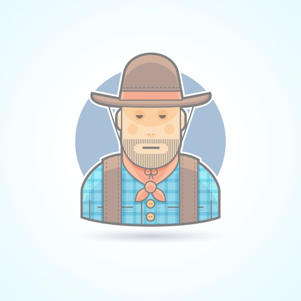 牛仔是美国动物饲养者的标志图片下载