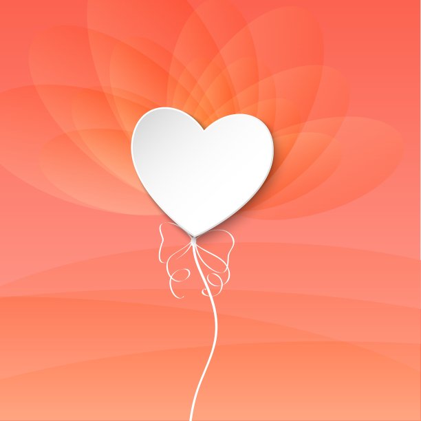 粉色背景上的心形气球图片下载