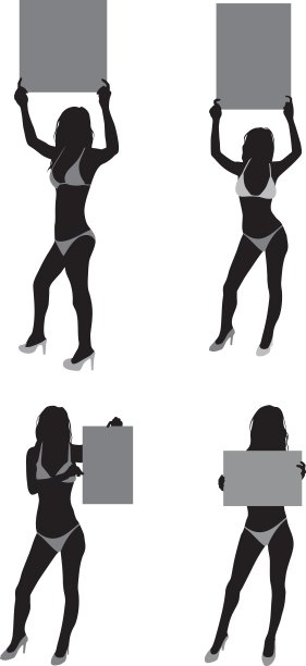 环女孩轮廓图片下载