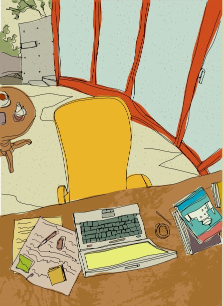 家庭办公室的背景图片下载