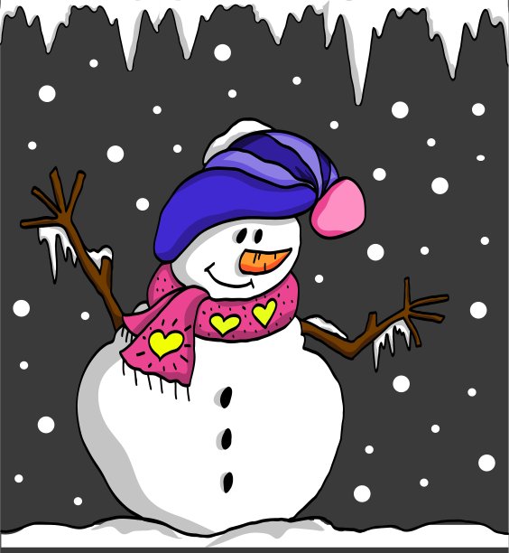 快乐的圣诞雪人图片下载