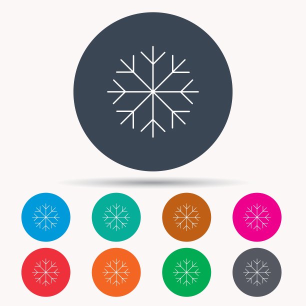 雪花图标雪花标志空调图片下载