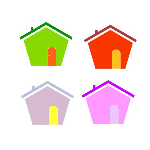 房子卡通颜色图片下载