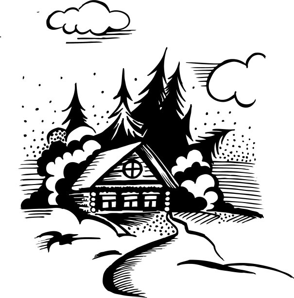林中小屋图片下载