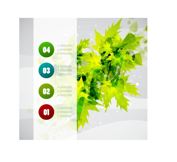 叶片自然信息图现代模板图片下载