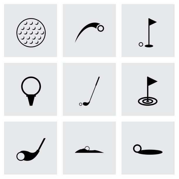 高尔夫球图标设置图片下载