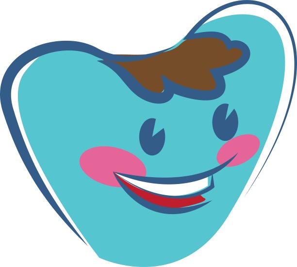 卡通牙齿图标牙齿护理设计图片下载