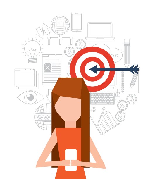 卡通和移动图标博客概念图片下载