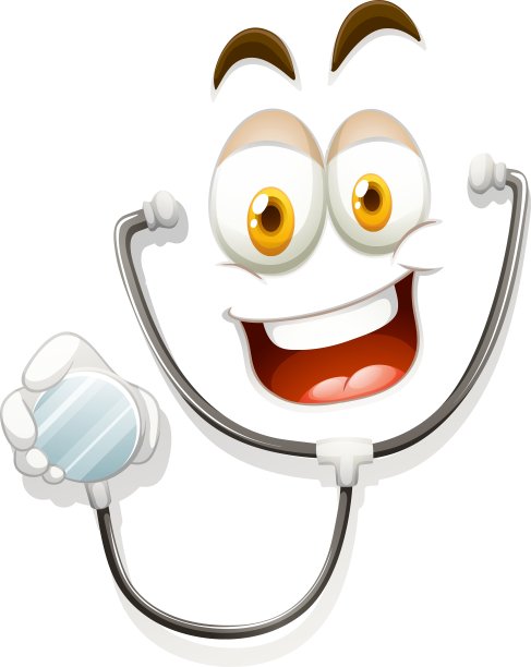 带听诊器的笑脸图片下载