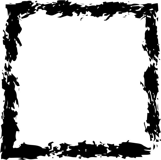 方框刷垃圾颜料水彩画图片下载